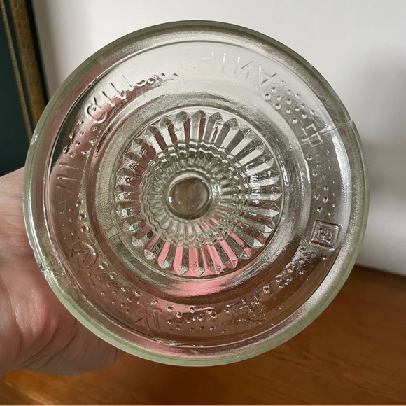 Pair of An Qing China Oil Lamps Clear Glass with Flying Birds Vintage - Picture 13 of 14